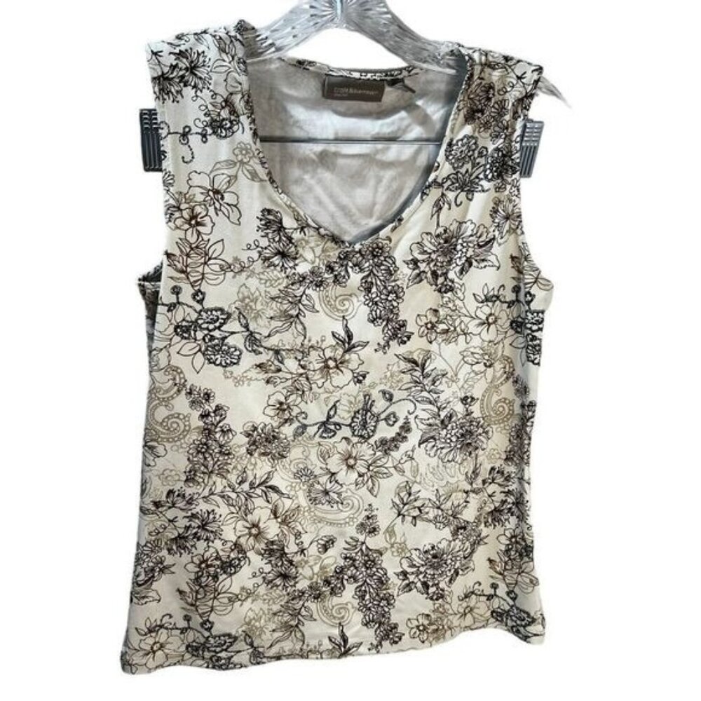 Women's Croft & Barrow Floral Sleeveless Top Small‎